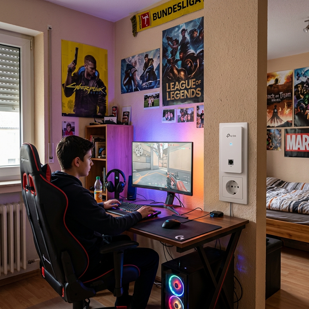 TP-Link Omada EAP115-Wall im Jugendzimmer